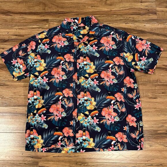 Official GUINNESS Toucan Hawaiian Shirt Beer Button Up Size XXL 2XL Men's - Picture 1 of 6